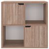vidaXL Libreria Grigio Rovere Sonoma 60x27,5x59,5cm Legno Multistrato