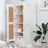vidaXL Libreria Bianco Lucido 82,5x30,5x150 cm in Legno Multistrato