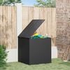 vidaXL Contenitore da Giardino in Rattan PE 100x97,5x104 cm Nero