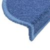 vidaXL Tappetini per scale 10 pz 56x17x3 cm blu semicircolari