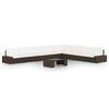 vidaXL Set Divani da Giardino 9 pz con Cuscini in Polyrattan Marrone
