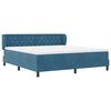 vidaXL Letto a molle con materasso Blu scuro 180 x 200 cm Velluto