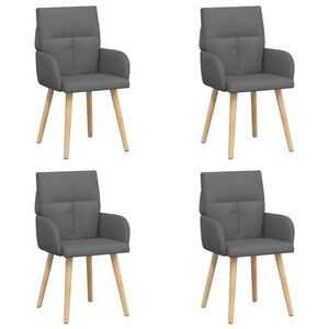 vidaXL Sedie da pranzo 4 pz Tessuto Grigio Scuro 60 x 56 x 93 cm