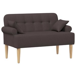 vidaXL Loveseat con bottoni imbottiti Marrone Scuro 120 x 65 x 79 cm