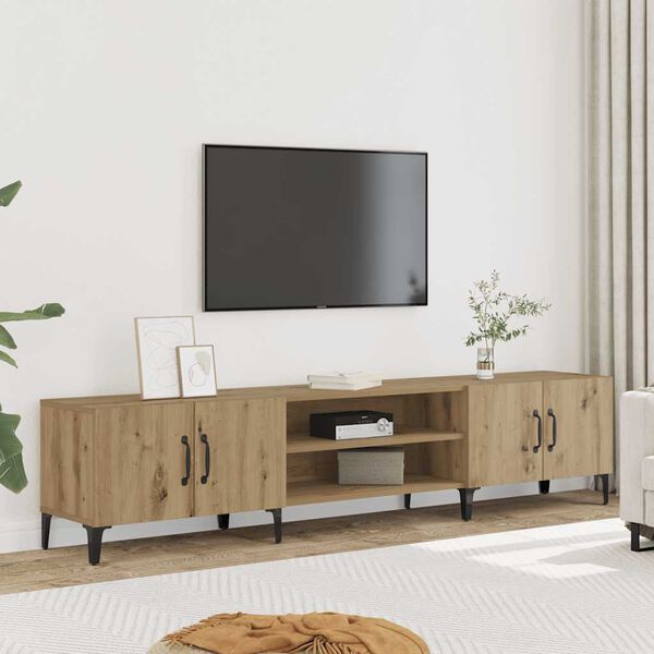 vidaXL Mobile TV Rovere Artigianale 180x31,5x40cm in Legno Multistrato