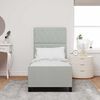 vidaXL Letto a molle con testiera Grigio chiaro 80 x 200 cm Velluto