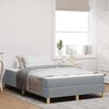 vidaXL Letto a molle con materasso Grigio chiaro 120 x 200 cm Tessuto