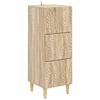 vidaXL Mobile con Cassetti Rovere Sonoma 33 x 34,5 x 90 cm