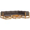 vidaXL Set di divani da giardino 8 pezzi con cuscini in legno di acacia e corda