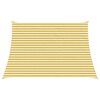 vidaXL Telo Ombra 3 / 4 x 3 m HDPE Rettangolare Giallo e Bianco