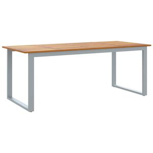 vidaXL Tavolo da Giardino Grigio 200 x 90 x 75 cm
