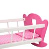 vidaXL Letto per Bambole con Baldacchino in MDF 50x34x60 cm Rosa