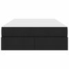 vidaXL Letto con contenitore e materasso Nero 120 x 190 cm Poliestere
