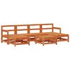 vidaXL Set Lounge da Giardino 7 pz Marrone Cera