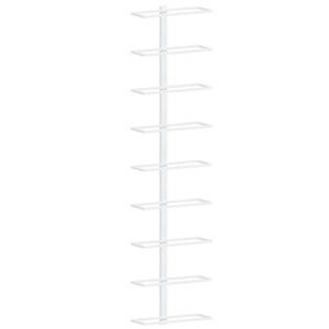 vidaXL Portavini da Parete per 9 Bottiglie Bianco in Ferro