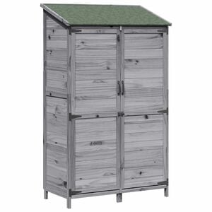 vidaXL Capanno da Giardino con tetto Grigio 106,5 x 56 x 176 cm
