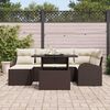 vidaXL Set Divano da Giardino 7 pcs Marrone Poly Rattan