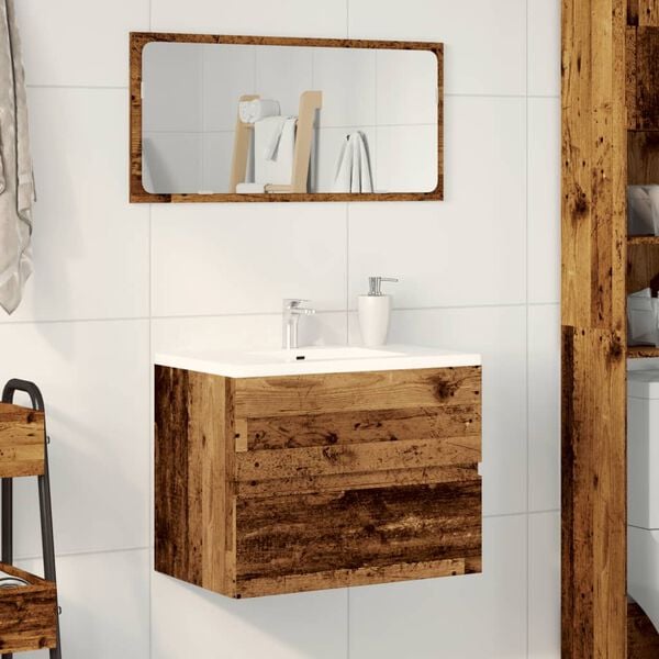 vidaXL Mobile da Bagno Legno Antico 60x38,5x45 cm in Truciolato