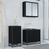 vidaXL Credenza Rovere Nero 35.5 x 35 x 76 cm