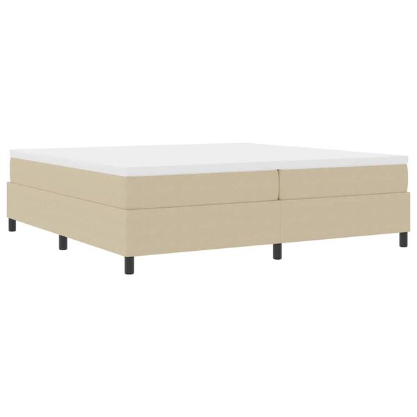 vidaXL Letto a molle Grigio chiaro e bianco 200 x 200 cm