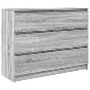 vidaXL Credenza Grigio Sonoma 100x35x76 cm in Legno Multistrato