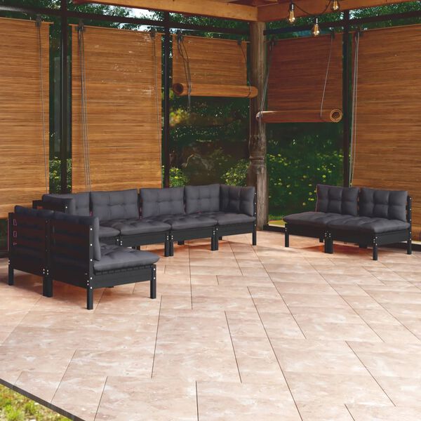 vidaXL Set Salotto da Giardino con Cuscini 8 pz Legno Massello di Pino
