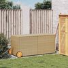 vidaXL Contenitore da Giardino con Ruote Beige Misto 283L Polyrattan