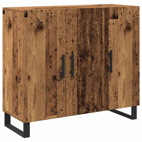 vidaXL Credenza Legno vecchio 90 x 34 x 80 cm Legno multistrato