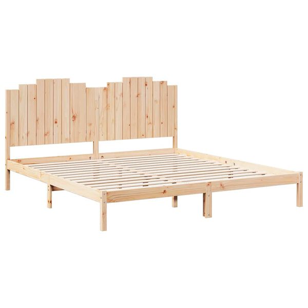 vidaXL Giroletto Extra Lungo senza Materasso 180x210 cm Legno Massello