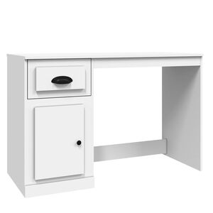 vidaXL Scrivania con Cassetto Bianca 115x50x75 cm in Legno Multistrato