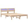 vidaXL Struttura del letto Marrone 135 x 190 cm Pino massello