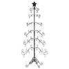 vidaXL Albero di Natale Decorativo in Metallo Nero 180 cm
