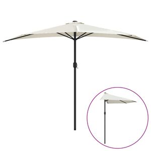vidaXL Ombrellone da Balcone Palo in Alluminio Sabbia 300x155cm a Met&agrave;