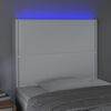 vidaXL Testiera a LED Bianco 90x5x118/128 cm in Similpelle