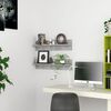 vidaXL Mensole Muro 2pz Grigio Cemento 80x11,5x18cm Legno Multistrato