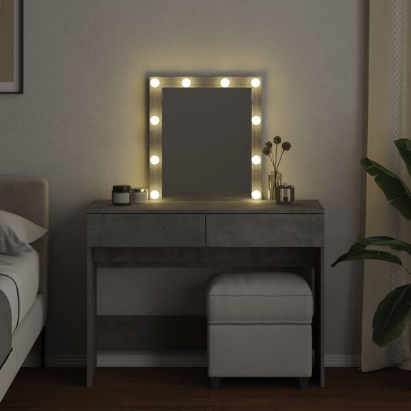 vidaXL Toeletta con LED Grigio Cemento 100x40x130 cm