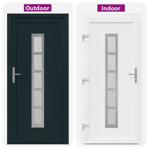 vidaXL Porta Frontale Antracite 88 x 200 cm PVC