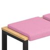 vidaXL Cuscino per panchina 2 pcs Tessuto Rosa Profondit&agrave; 35 cm