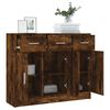vidaXL Credenza Rovere Fumo 91x28x75 cm in Legno Multistrato