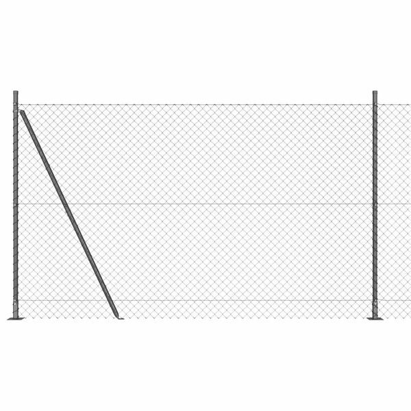 vidaXL Palo della recinzione Grigio 10 x 1,4 m (rete 40 x 40 mm)