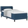 vidaXL Letto a molle con cuscino con testiera Blu 90 x 190 cm Tessuto