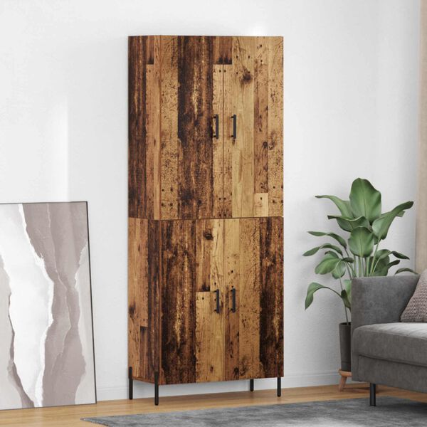 vidaXL Credenza Legno vecchio 69,5 x 34 x 180 cm Legno multistrato