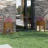 vidaXL Fioriere da Giardino 2 pz Ambra 40x40x70 cm in Legno di Pino