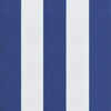 vidaXL Cuscino per Lettino a Righe Bianche e Blu in Tessuto Oxford