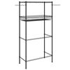 vidaXL Scaffale per Lavatrice con 2 Ripiani Nero 75x35x150 cm