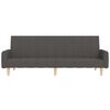 vidaXL Divano Letto a 2 Posti con Poggiapiedi Grigio Scuro in Tessuto