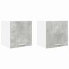 vidaXL Armadio pensile 2 pcs Grigio Cemento e Bianco 40 x 31 x 40 cm