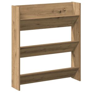 vidaXL Scarpiera a Muro Rovere Artigianale 80x18x90 cm in Truciolato