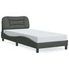 vidaXL Giroletto senza Materasso Hvar Grigio Scuro 90x200 cm Tessuto