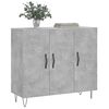 vidaXL Credenza Grigio Cemento 90x34x80 cm in Legno Multistrato